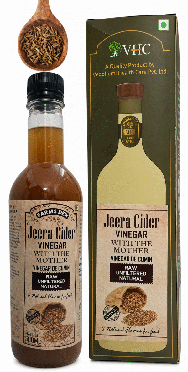 Jeera Cider Vinegar With The Mother | Natural Digestion Tonic- 100% Pure & Natural