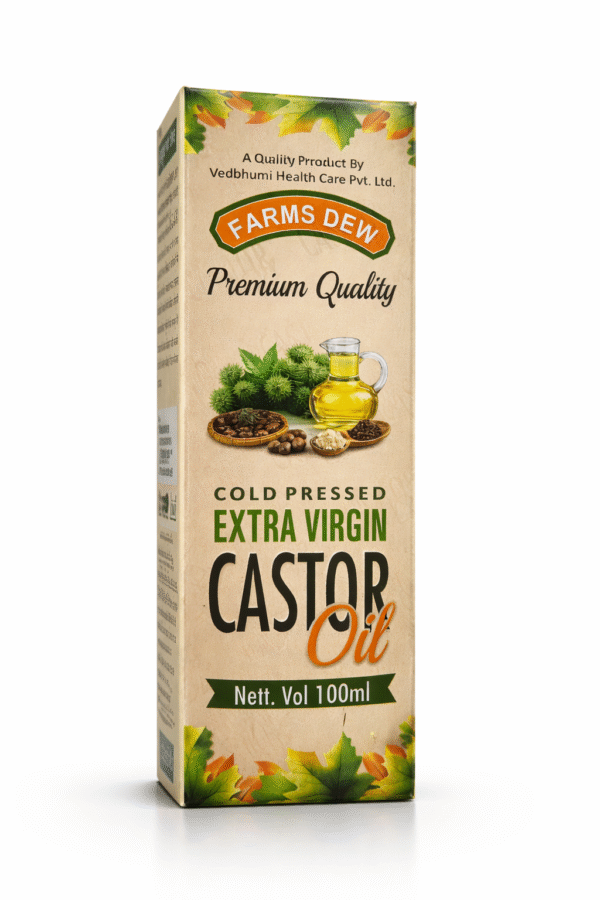Castor Oil | 100% Pure Cold Pressed Castor Oil for Hair & Skin Care. Suitable for hair care, scalp nourishment, skin care, massage, and Ayurvedic wellness routines.