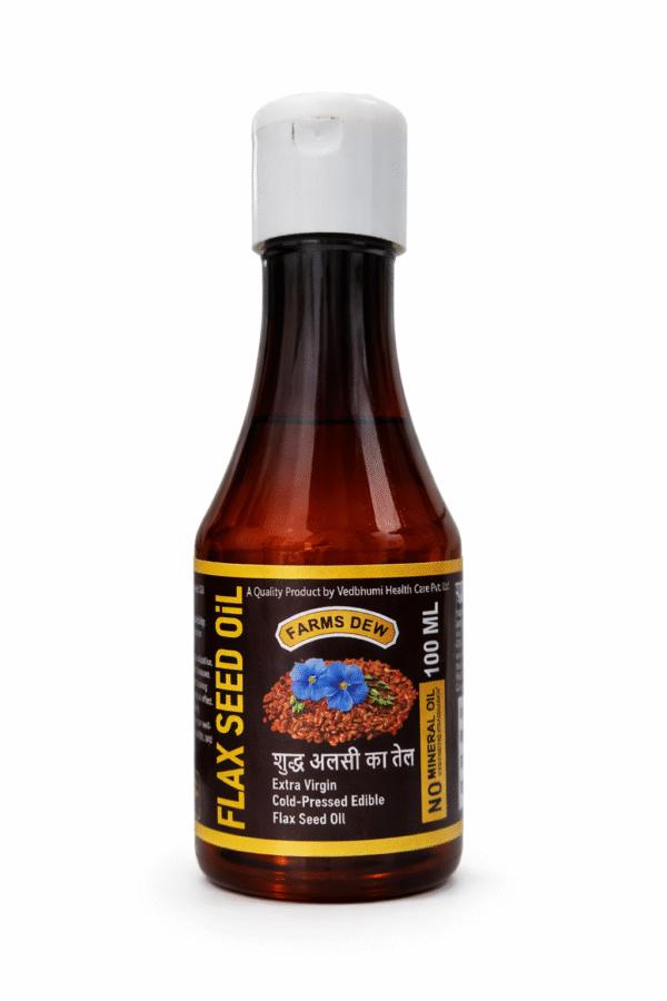 Farms Dew Flax Seed Oil 100ml | Cold Pressed Extra Virgin Oi