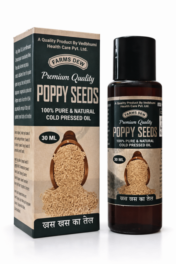 Farms Dew Poppy Seed Oil 30ml | 100% Pure Cold Pressed Khus Khus Oil