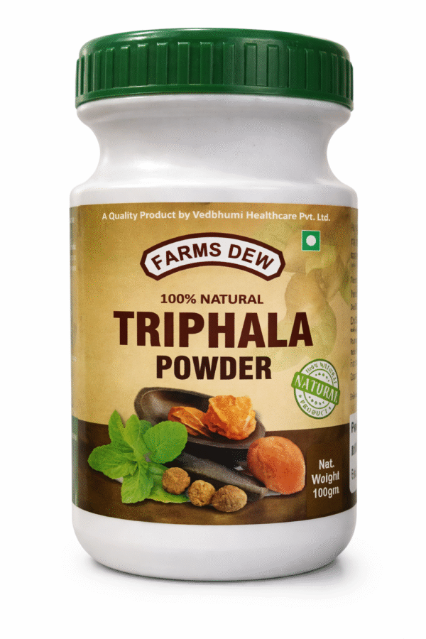 Farms Dew 100% Natural Triphala Powder – Traditional Ayurvedic Herbal Blend (100g)