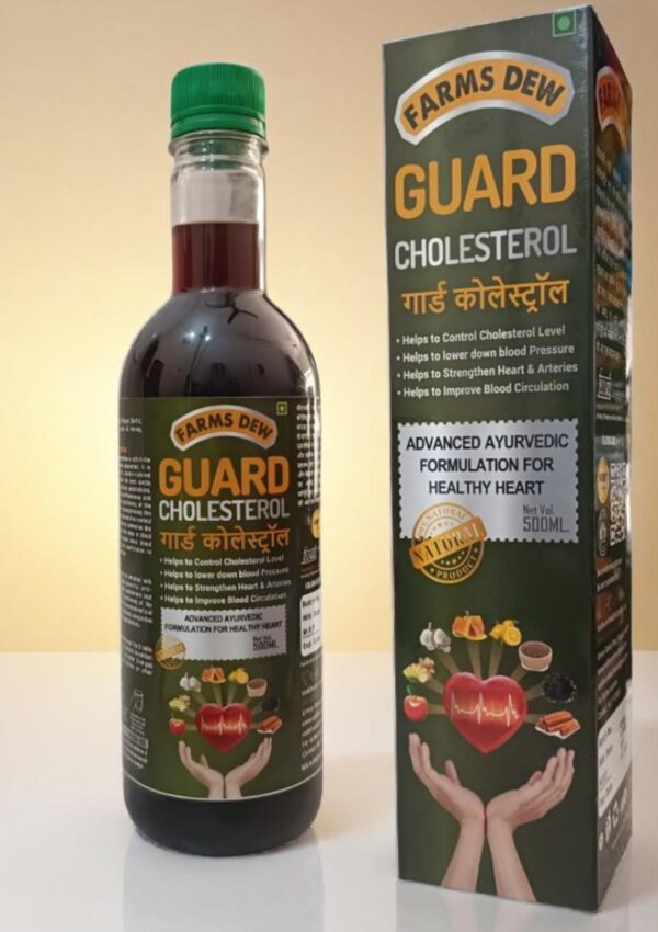 Farms Dew Guard Cholesterol Syrup - Advanced Ayurvedic Formulation for Healthy Heart (500ml)
