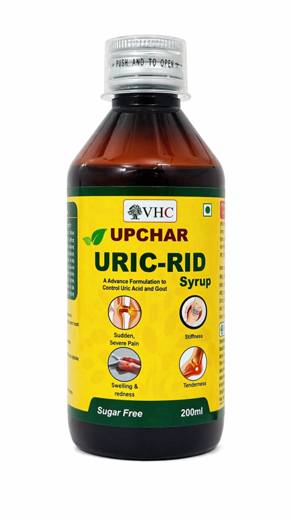 VHC Upchar Uric-Rid Syrup - Advance Formulation for Uric Acid & Gout (Sugar-Free, 200ml)